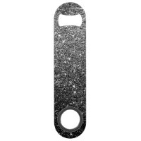Elegant Faux Black Glitter