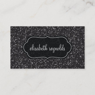 Elegant FAUX Black Glitter Business Cards