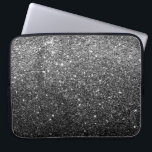 Elegant Faux Black Glitter Laptop Sleeve<br><div class="desc">Elegant Faux Black Glitter</div>