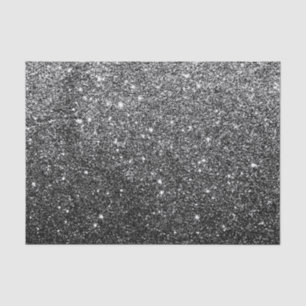 Elegant Faux Black Glitter Tissue Paper
