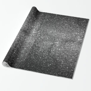 Elegant Faux Black Glitter Wrapping Paper