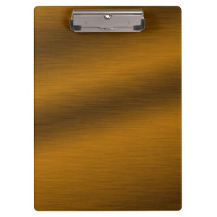 Elegant Faux Brushed Bronze Clipboard