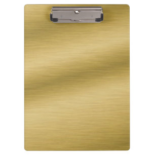 Elegant Faux Brushed Gold Artwork Clipboard