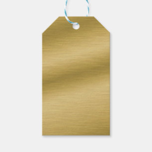 Elegant Faux Brushed Gold Artwork Gift Tags