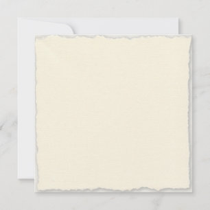Elegant Faux-Deckled Edge Square Thank You Card