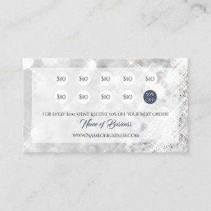 Elegant FAUX Diamond Glitter Sparkle Punch Loyalty