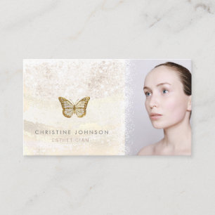 elegant FAUX glitter butterfly Business Card