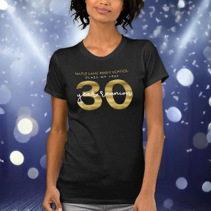 Elegant Faux Gold 30 Year Class Reunion T-Shirt