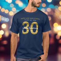 Elegant Faux Gold 30 Year Class Reunion