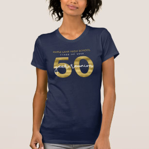 Elegant Faux Gold 50 Year Class Reunion T-Shirt