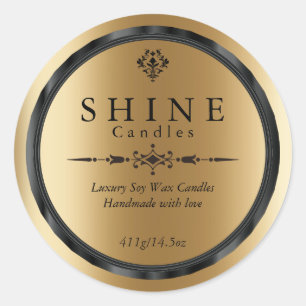 Elegant Faux Gold and Black Labels