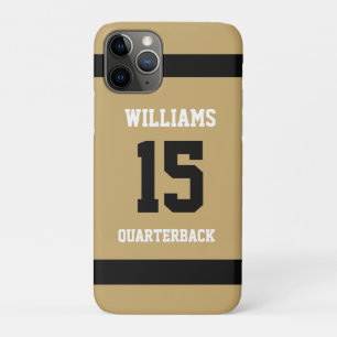 Elegant Faux Gold and Black Minimalist Phone Case