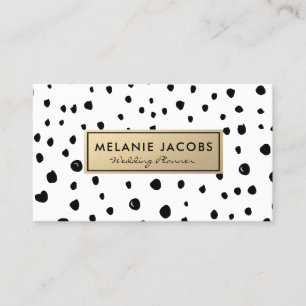 elegant faux gold and event planner business cards
