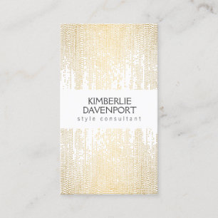 Elegant Faux Gold Confetti Dots Pattern II Business Card