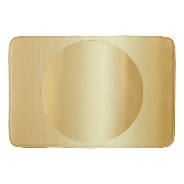 Elegant Faux Gold Custom Blank Template Glamour Bath Mat (Front)
