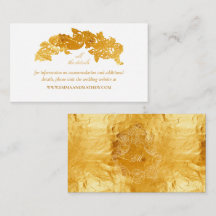 Elegant Faux Gold Foil Baroque Wedding Website