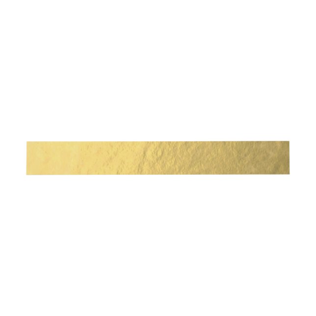 Elegant Faux Gold Foil Invitation Belly Band (Flat)