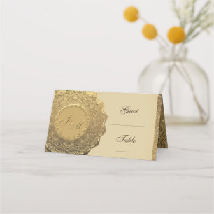 Elegant Faux Gold Foil Look Place Card