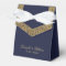 Elegant Faux Gold Foil Navy Blue Script Wedding