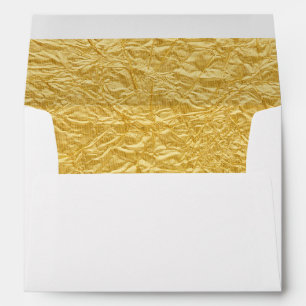 Elegant Faux Gold Foil Return Address Envelope