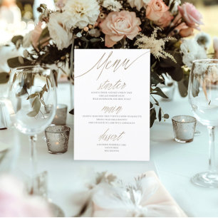 Elegant Faux gold Foil & White Wedding