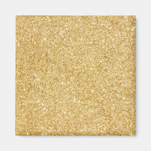 Elegant Faux Gold Glitter Magnet