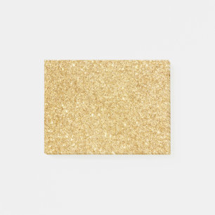 Elegant Faux Gold Glitter Post-it Notes