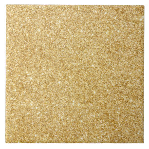 Elegant Faux Gold Glitter Tile
