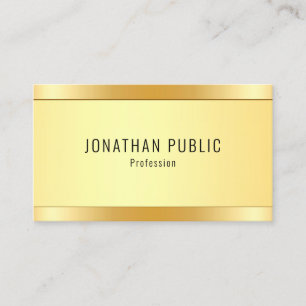 Elegant Faux Gold Metallic Look Modern Template Business Card