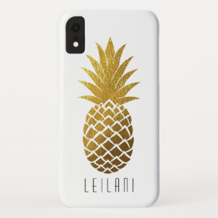 Elegant Faux Gold Pineapple iPhone XR Case