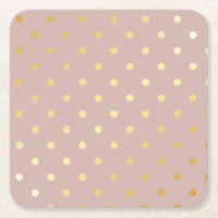 elegant faux gold pink polka dots