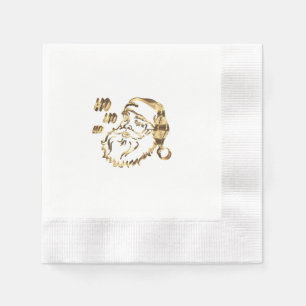 Elegant Faux Gold Santa Claus Father Christmas Nap Napkin
