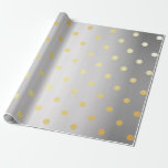 elegant faux gold silver polka dots wrapping paper<br><div class="desc">Elegant and modern polka dots design.</div>