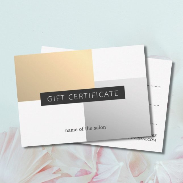 Elegant Faux Gold Silver White Geometric Beauty (Creator Uploaded)