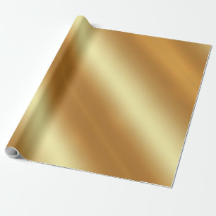 Elegant Faux Gold Simple Golden Christmas Gift Wrapping Paper