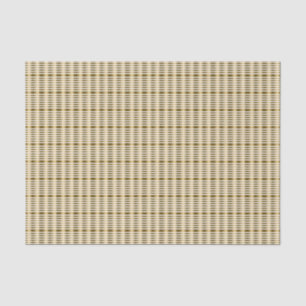 Elegant Faux Gold Stripes On White Background Tissue Paper