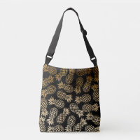 elegant faux gold tropical pineapple pattern