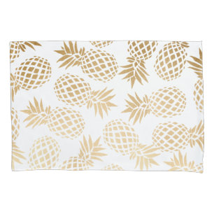 elegant faux gold tropical pineapple pattern pillowcase
