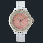 elegant faux gold tropical pineapple pattern watch<br><div class="desc">Trendy and stylish faux gold pineapple pattern. You may customise the background colour.</div>
