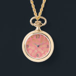 elegant faux gold tropical pineapple pattern watch<br><div class="desc">Trendy and stylish faux gold pineapple pattern. You may customise the background colour.</div>