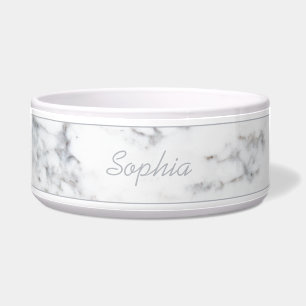 Elegant Faux Marble Texture & Custom Pet Name