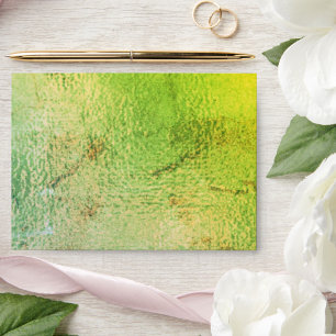 Elegant Faux Metallic Green Design Wedding  Envelope