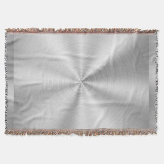 Elegant Faux Metallic Shiny Silver Throw Blanket