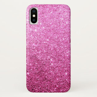 Elegant Faux Pink Glitter Luxury iPhone X Case