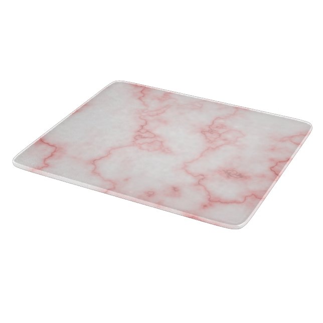 Elegant Faux Pink Marble Cutting Board (Corner)