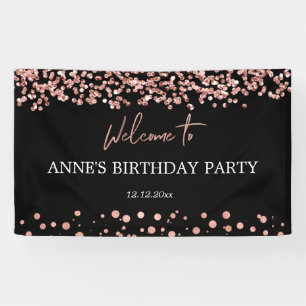 Elegant Faux Rose Gold Banner