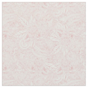 Elegant faux rose gold floral mandala design fabric