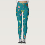 elegant faux rose gold gold butterfly pattern leggings<br><div class="desc">Modern and cute butterfly pattern.</div>