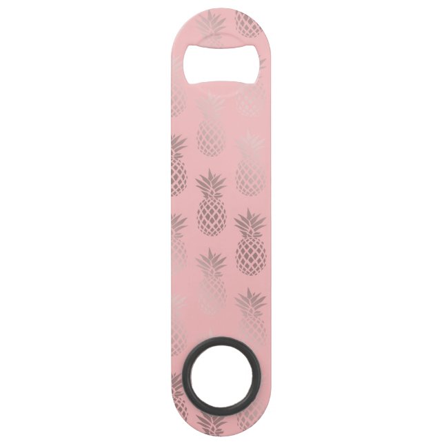 Elegant faux rose gold pink pineapple pattern (Front)