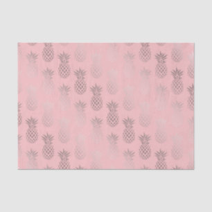 Elegant faux rose gold pink pineapple pattern tissue paper